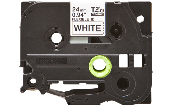 Oryginalna taśma identyfikacyjna Flexi ID TZe-FX251 firmy Brother – czarny nadruk na białym tle, 24mm szerokości 2