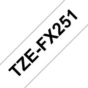 Brother TZe-FX251 - черен текст на бяла гъвгава лента, ширина 24mm