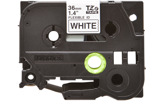 Oryginalna taśma identyfikacyjna Flexi ID TZe-FX261 firmy Brother – czarny nadruk na białym tle, 36mm szerokości 2