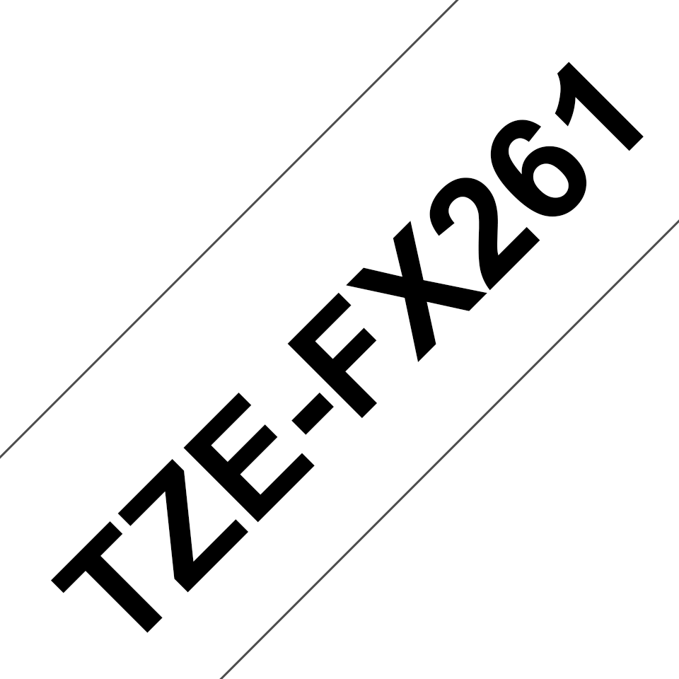 Brother P-touch TZeFX261 sort på hvit 36 mm bred fleksibel ID merketape