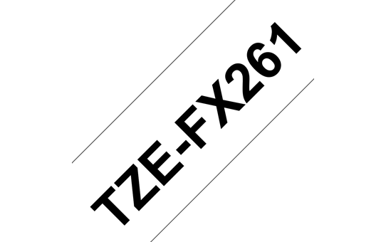 Cassette à ruban pour étiqueteuse TZe-FX261 Brother originale – Noir sur blanc, 36 mm de large