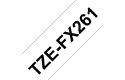 Genuine Brother TZe-FX261 Labelling Tape Cassette – Black on White Flexible-ID, 36mm wide