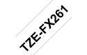 Original Brother TZeFX261 fleksibel ID merketape – sort på hvit, 36 mm bred