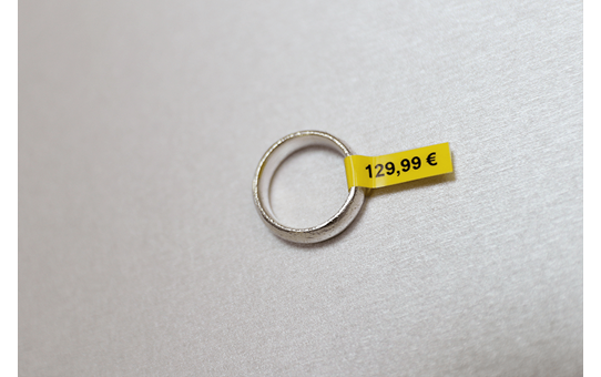 Cassette à ruban pour étiqueteuse TZe-FX611 Brother originale – Noir sur jaune, 6 mm de large 4