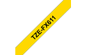 Original Brother TZeFX611 fleksibel ID merketape – sort på gul, 6 mm bred