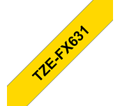 Brother Pro Tape TZe-FX631 Flexi-Tape – schwarz auf gelb