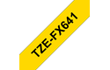 Original Brother TZeFX641 fleksibel ID merketape – sort på gul, 18 mm bred