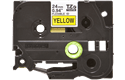 Original Brother TZe-FX651 fleksibel laminrede tape – sort på gul, 24 mm bred 2