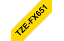 Ruban flexible pour étiqueteuse TZe-FX651 Brother original – Noir sur jaune, 24 mm de large