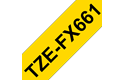 Cassette à ruban pour étiqueteuse TZe-FX661 Brother originale – Noir sur jaune, 36 mm de large
