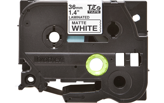 Casetă cu bandă pentru etichete Brother TZe-M261 mată laminată; negru pe alb, cu lățimea de 36 mm 2