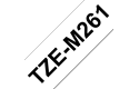 Originální pásková kazeta pro tisk štítků Brother TZe-M261  – černý tisk na matném bílém podkladu, šířka 36 mm