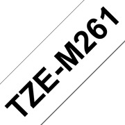 Matná laminovaná páska TZe-M261 černá na bílé 
