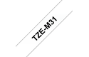 Cassette à ruban pour étiqueteuse TZe-M31 Brother originale – Noir sur transparent mat, 12 mm de large