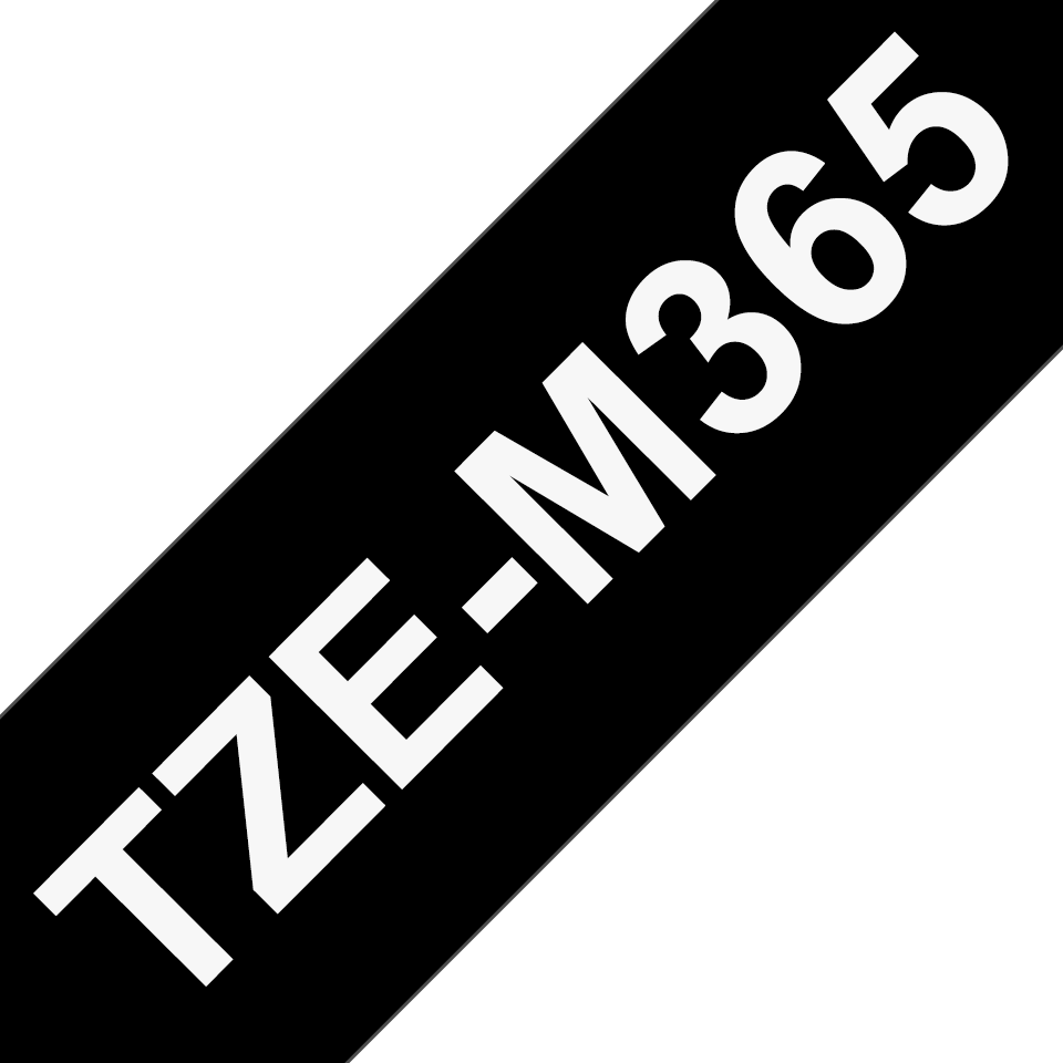 TZe-M365 36mm white on black matt laminated label tape cassette banner