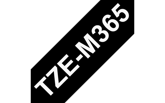 Originální pásková kazeta pro tisk štítků Brother TZe-M365 – matná laminovaná páska, bílý tisk na matném černém podkladu, šířka 36 mm
