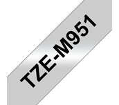 Brother TZe-M951 Schriftband – schwarz auf silber (matt)