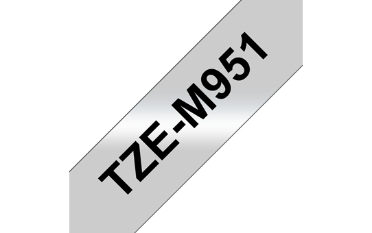 Brother TZe-M951 Schriftband – schwarz auf silber (matt)