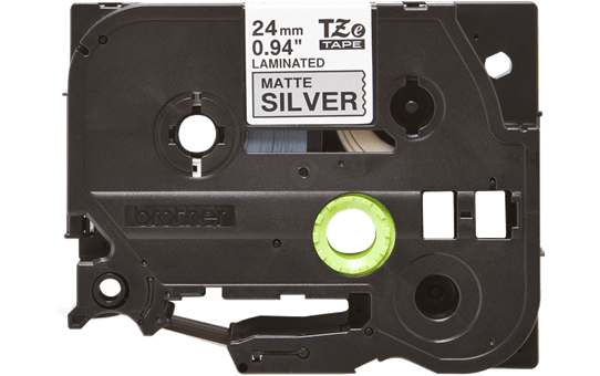 Genuine Brother TZe-M951 Labelling Tape Cassette – Black on Matt Silver, 24mm wide 2