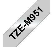Genuine Brother TZe-M951 Labelling Tape Cassette – Black on Matte Silver, 24mm wide