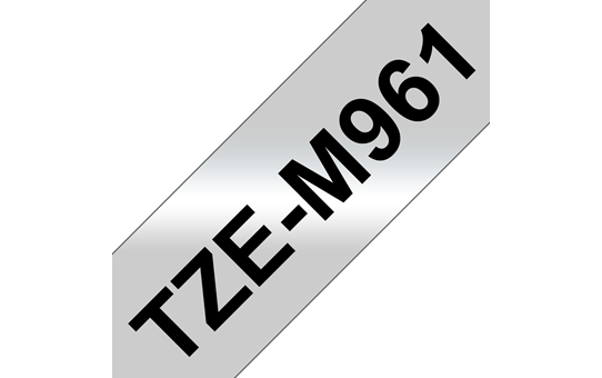 Brother TZe-M961 Schriftband – schwarz auf silber (matt)
