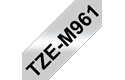 Originální kazeta s páskou Brother TZe-M961 - černý tisk na stříbrné matné, šířka 36 mm