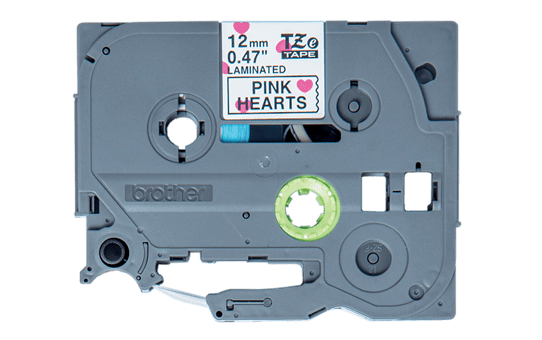 Cassette à ruban pour étiqueteuse TZe-MPPH31 Brother originale – Noir sur motif à cœurs roses, 12 mm de large 2
