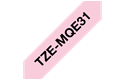 Genuine Brother TZe-MQE31 Labelling Tape Cassette – Black on Pastel Pink, 12mm wide 3