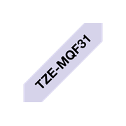 Oryginalna taśma Brother TZe-MQF31 do drukarek etykiet – czarny nadruk na pastelowo fioletowym tle, 12 mm szerokości