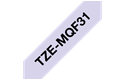 Oryginalna taśma Brother TZe-MQF31 do drukarek etykiet – czarny nadruk na pastelowo fioletowym tle, 12 mm szerokości