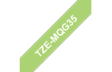 Brother TZe-MQG35 Schriftband – weiß auf apfelgrün (matt)