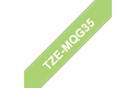 Brother TZe-MQG35 Schriftband – weiß auf apfelgrün (matt) 2