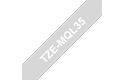 Brother TZe-MQL35 Schriftband – weiß auf hellgrau (matt)