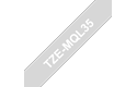 Brother TZe-MQL35 - бял текст на сива матирана лента, ширина 12mm