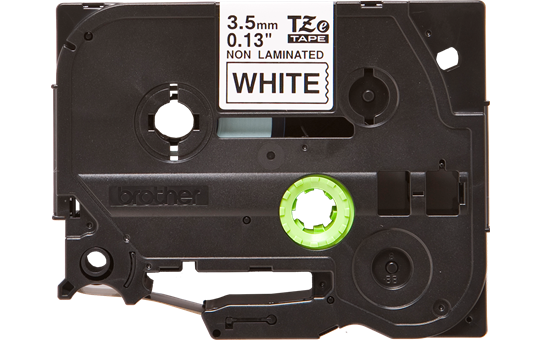 Casetă cu bandă de etichete originală Brother TZe-N201 – negru pe alb, lățime de 3,5mm 2