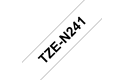 Brother TZe-N241 - черен текст на бяла неламинирана лента, 18mm