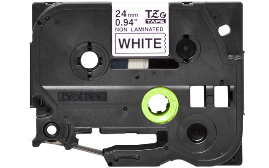 Origināla Brother TZe-N251 uzlīmju lentes kasete – melna drukas balta, 24mm plata 2