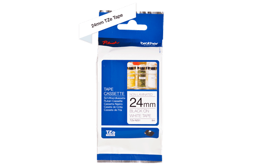 TZe-N251 ruban d'étiquettes non-laminées 24mm 3