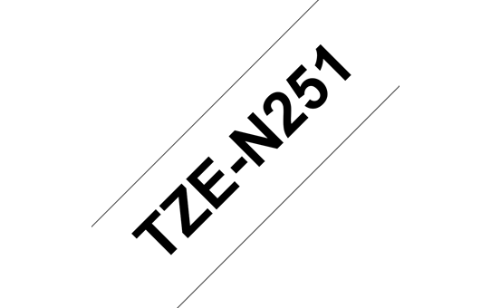 Cassetta nastro per etichettatura originale Brother TZe-N251 – Nero su bianco, 24 mm di larghezza