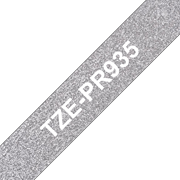 Originele Brother TZe-PR935 label tapecassette - wit op premium zilver, breedte 12 mm