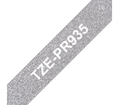 Brother TZe-PR935 Schriftband – weiß auf glitzersilber