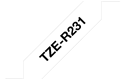 Original TZe-R231 Textilbandkassette von Brother – Schwarz auf Weiß, 12 mm breit