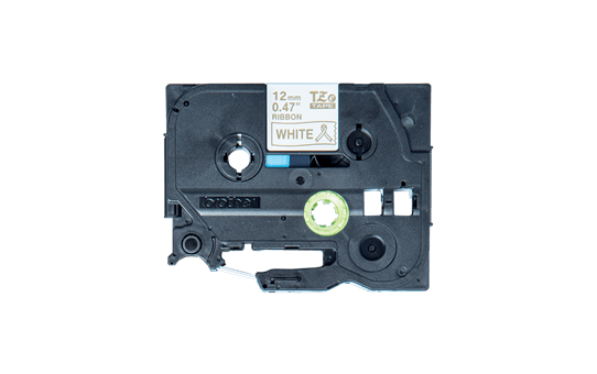 Cassetta nastro in tessuto originale Brother TZe-R234 – Oro su bianco, 12 mm di larghezza