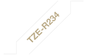 Original Brother TZe-R234 satinbånd – guld på hvid, 12 mm bred