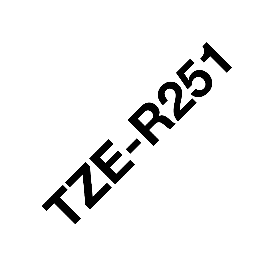 Оригинальная кассета с тканевой лентой TZe-R251 -черный на белом, ширина 24 мм.