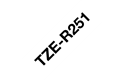 Alkuperäinen Brother TZeR251 -satiininauha – musta teksti valkoisella nauhalla, 24 mm