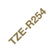 Genuine Brother TZe-R254 Ribbon Tape Cassette – Gold on White, 24mm wide