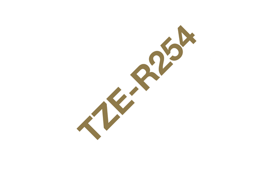 Originalt Brother TZeR254 silkebånd – gull på hvitt, 24 mm bred