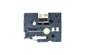 Originální pásková kazeta Brother TZe-R334 - zlatý tisk na černé, šířka 12 mm