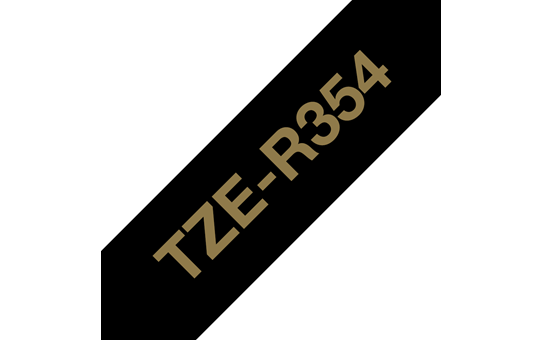 Originalt Brother TZeR354 silkebånd – gull på sort, 24 mm bred